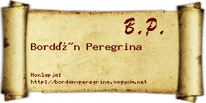 Bordán Peregrina névjegykártya